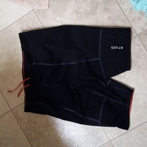 New ATHOS HOMMES Compression Core Training Short Pants Sz. L Black Logo New